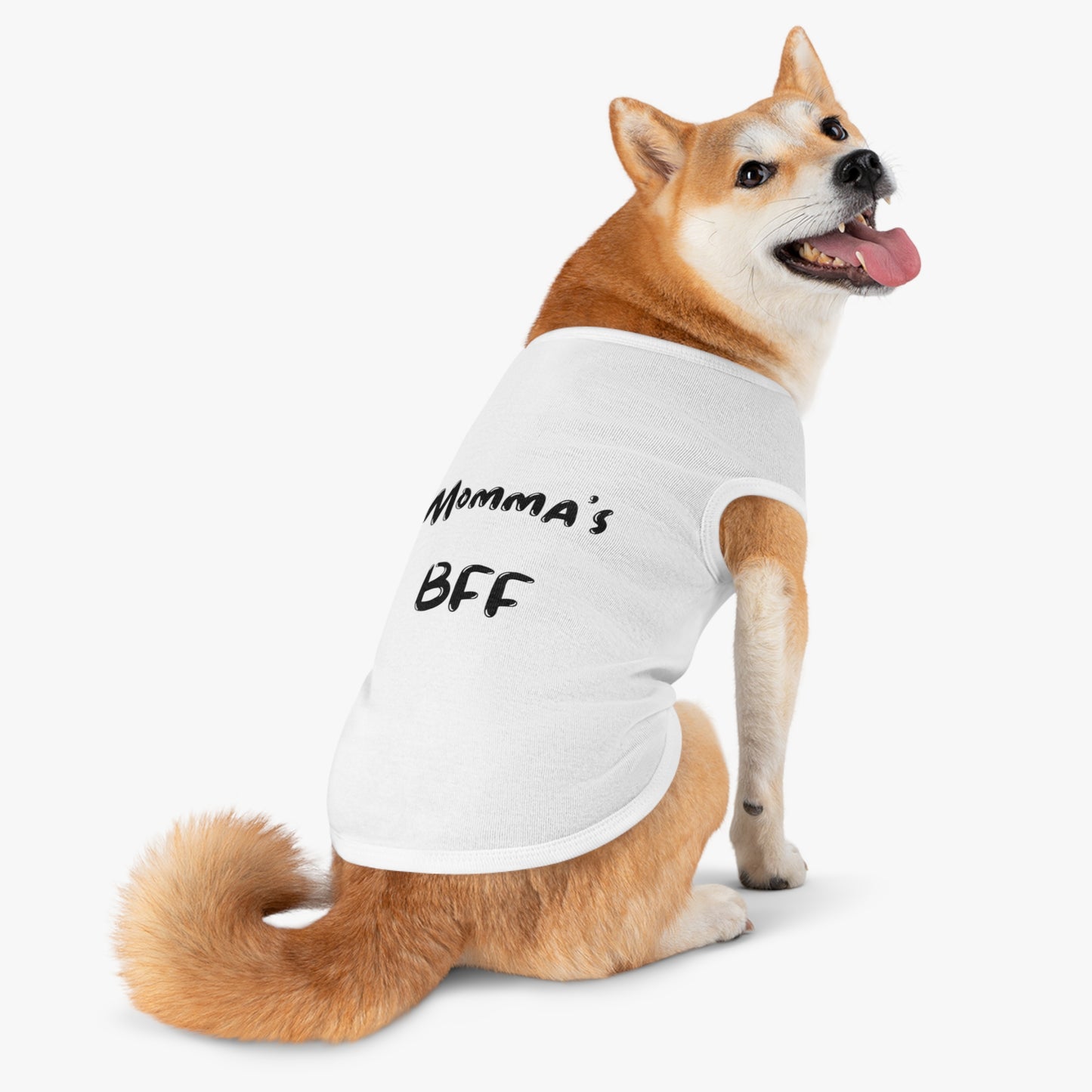 Cute Pet Tank Top - 'Momma's BFF' Dog Apparel for Everyday Wear