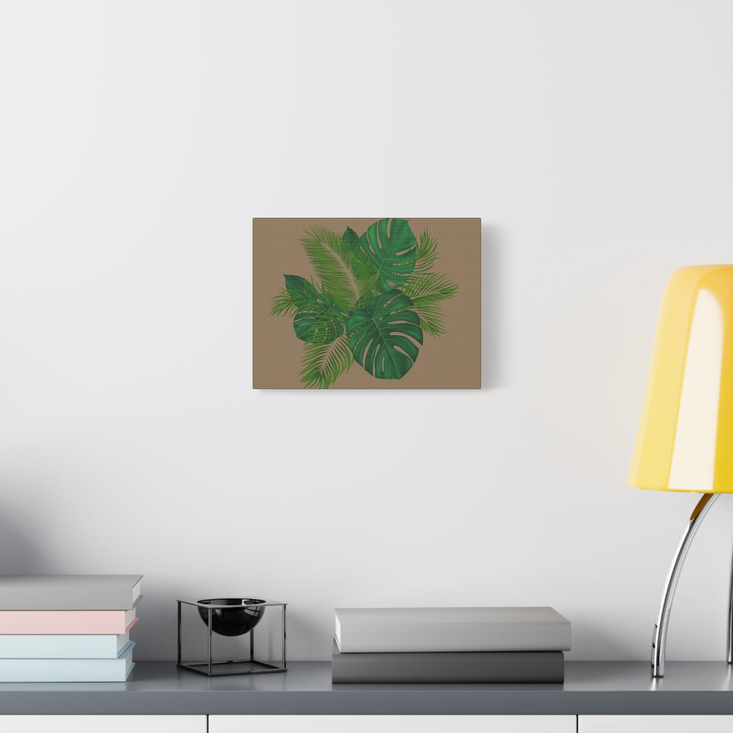 Canvas Art Palm Leaves with a nude background