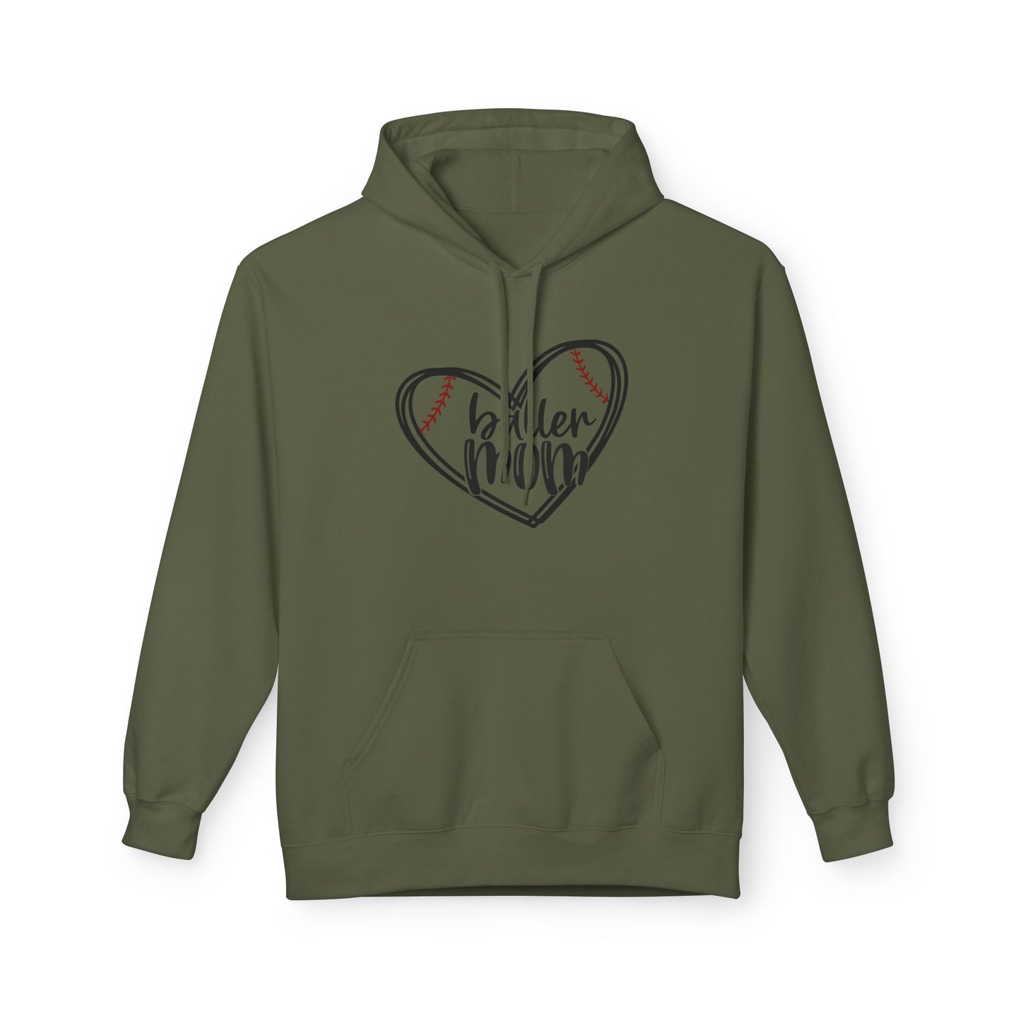 Baller Mom Fleece Hoodie - Cozy Midweight Sweatshirt for Sports Enthusiasts