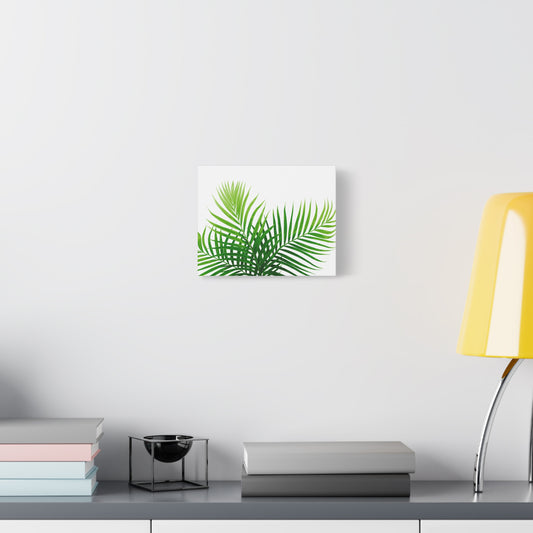 Tropical Leaf Matte Canvas Wall Art with a white background