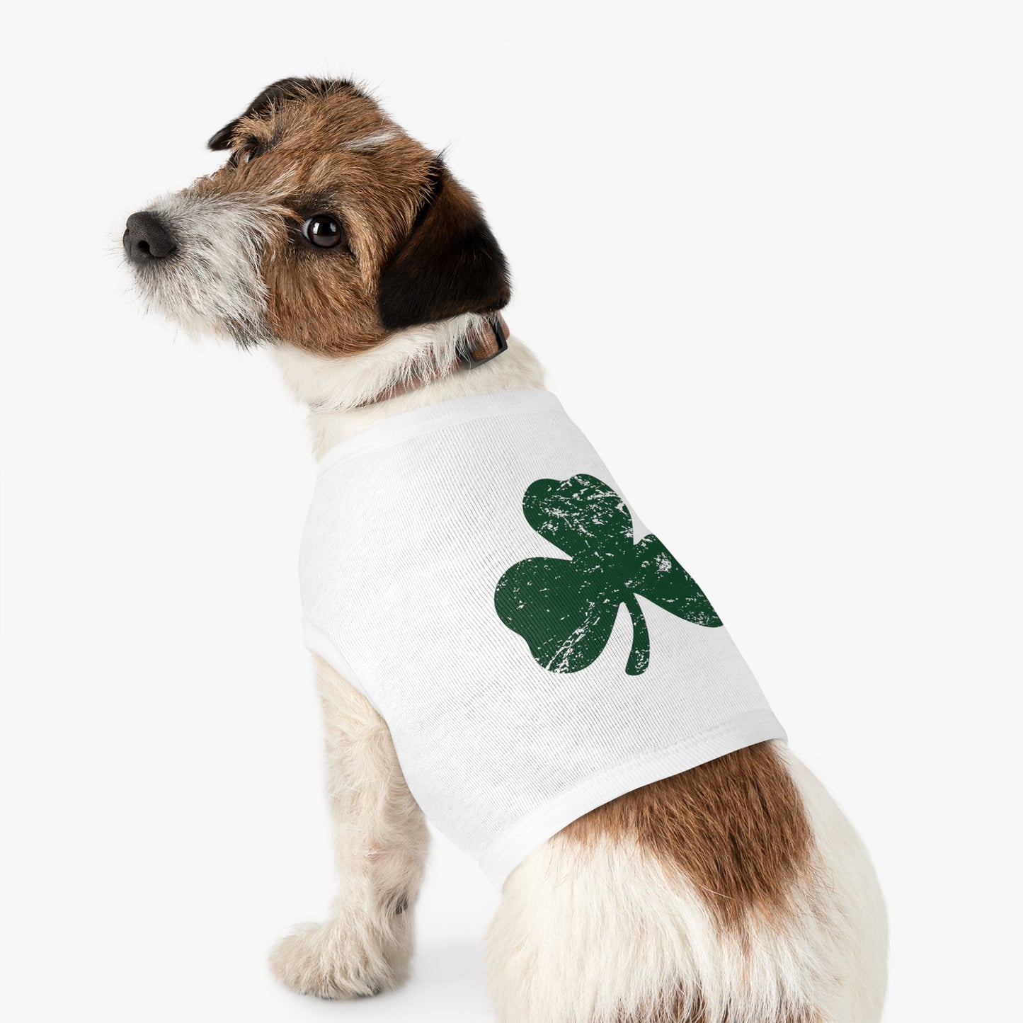 St. Patrick's Day Pet Tank Top with Shamrock Design