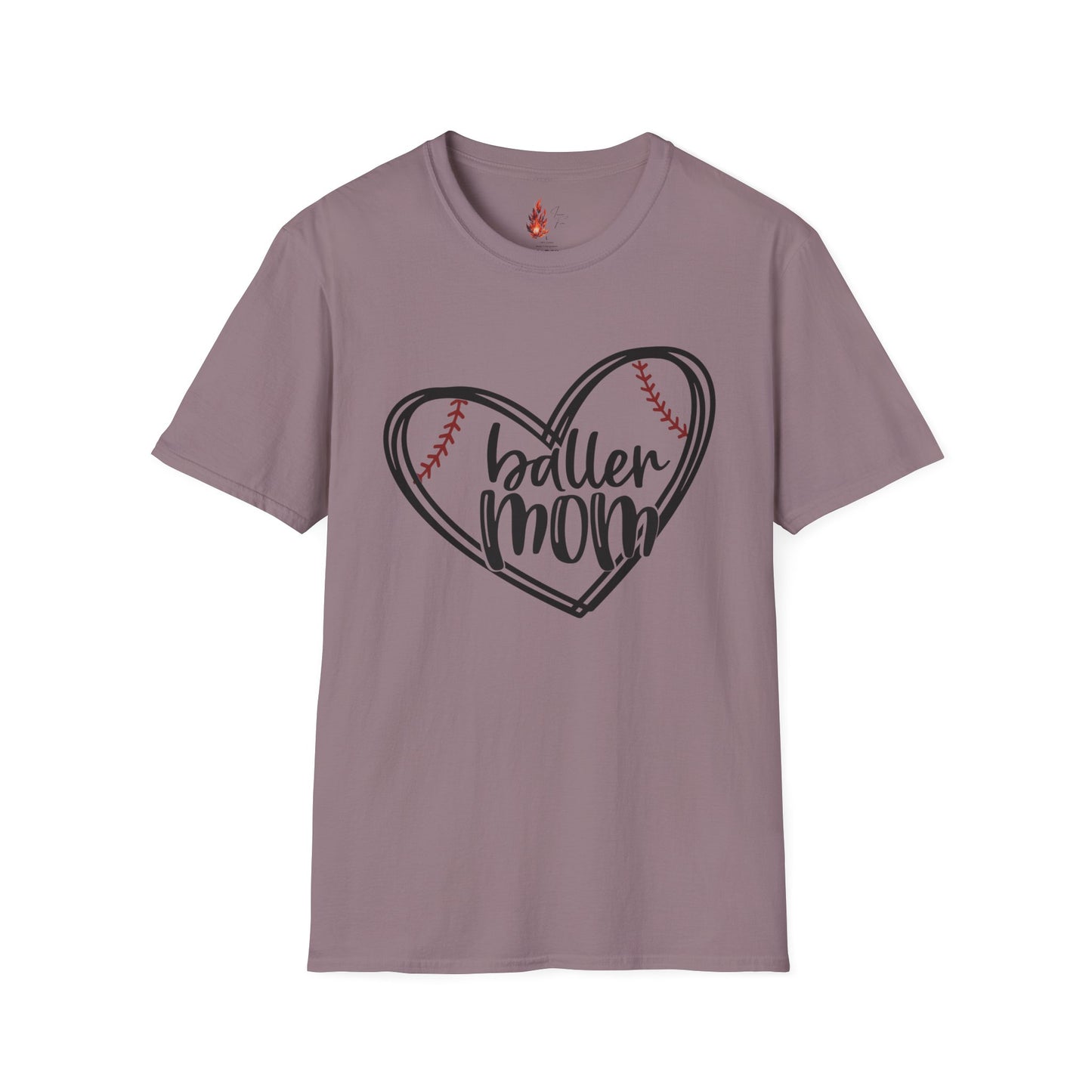 Baller Mom T-Shirt - Unisex Softstyle Tee for Sports Moms