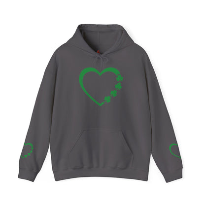 St. Patrick's Day Love Hoodie - Irish Kisses & Shamrock Wishes Sweatshirt