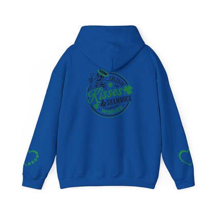 St. Patrick's Day Love Hoodie - Irish Kisses & Shamrock Wishes Sweatshirt