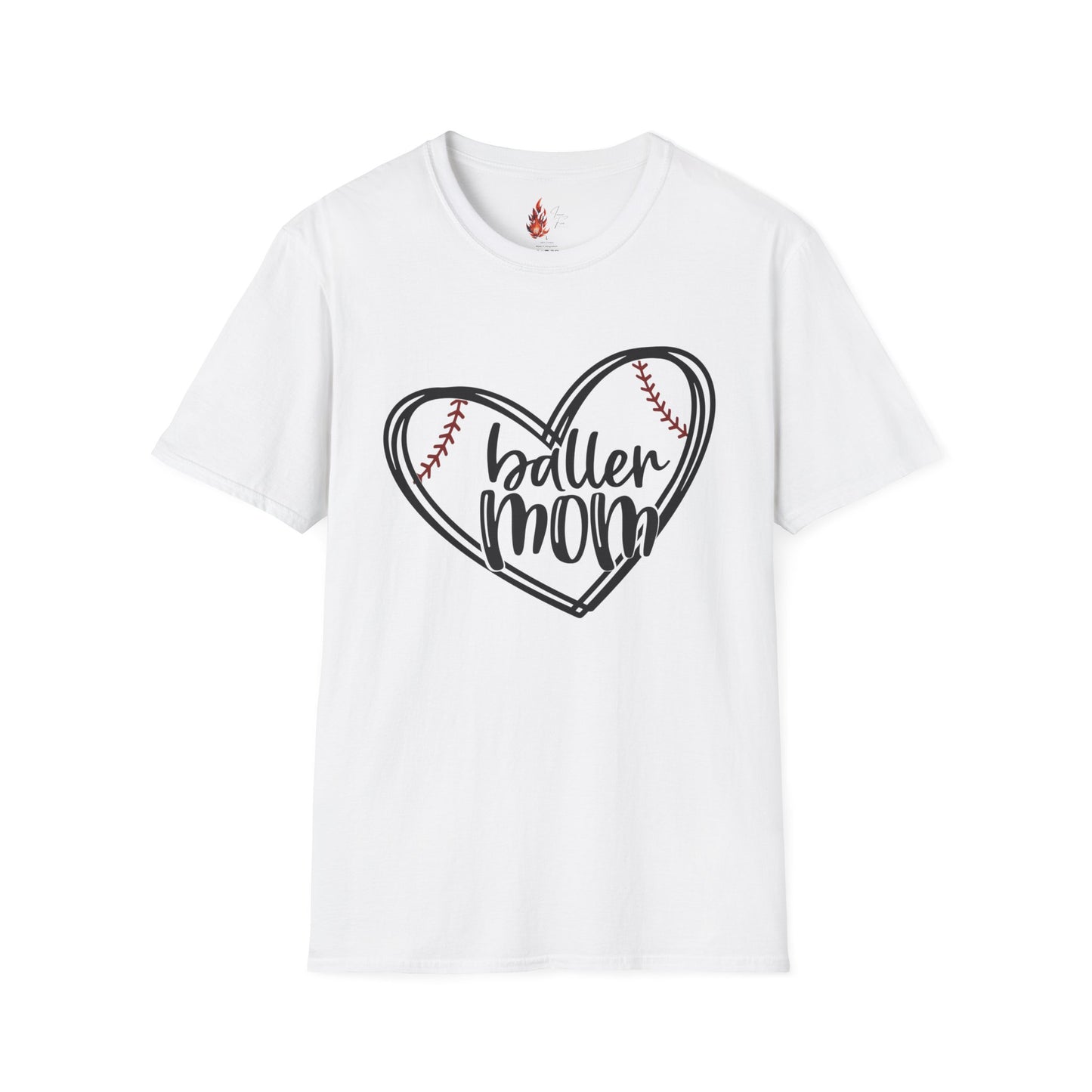 Baller Mom T-Shirt - Unisex Softstyle Tee for Sports Moms
