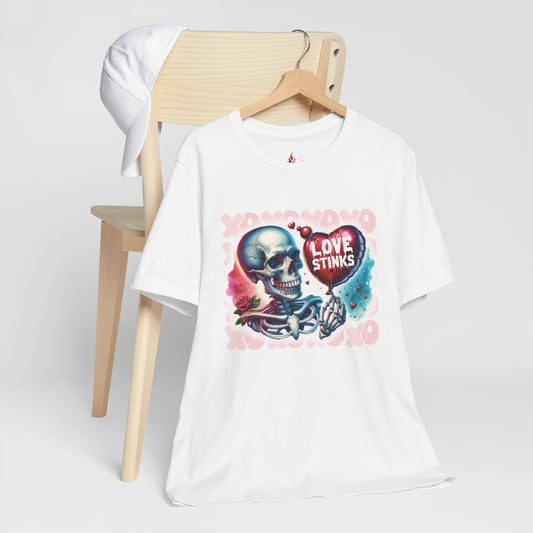 Love Stinks Unisex Short Sleeve Tee - Unique Graphic T-Shirt for Alternative Fashion Lovers