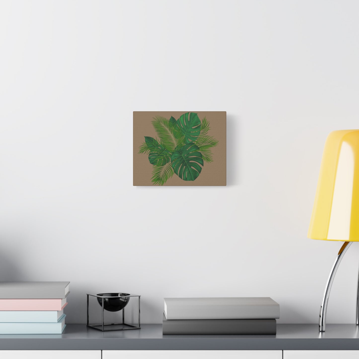 Canvas Art Palm Leaves with a nude background
