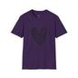 Zebra Heart Unisex Softstyle T-Shirt - Trendy Casual Wear for Animal Lovers