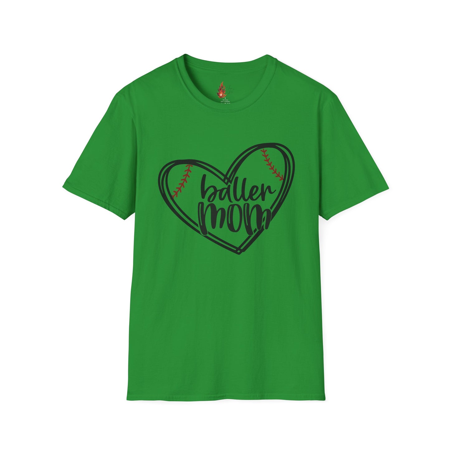 Baller Mom T-Shirt - Unisex Softstyle Tee for Sports Moms