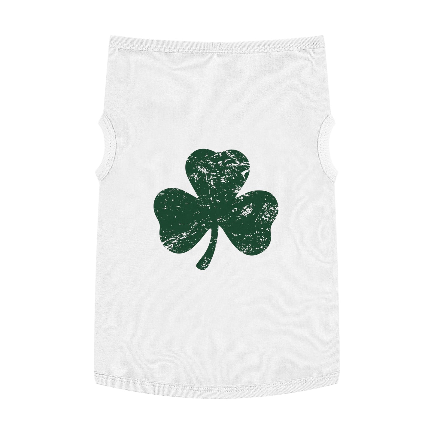 St. Patrick's Day Pet Tank Top with Shamrock Design