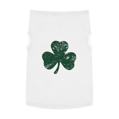 St. Patrick's Day Pet Tank Top with Shamrock Design