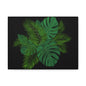 Canvas Art Palm Leaves with a black background