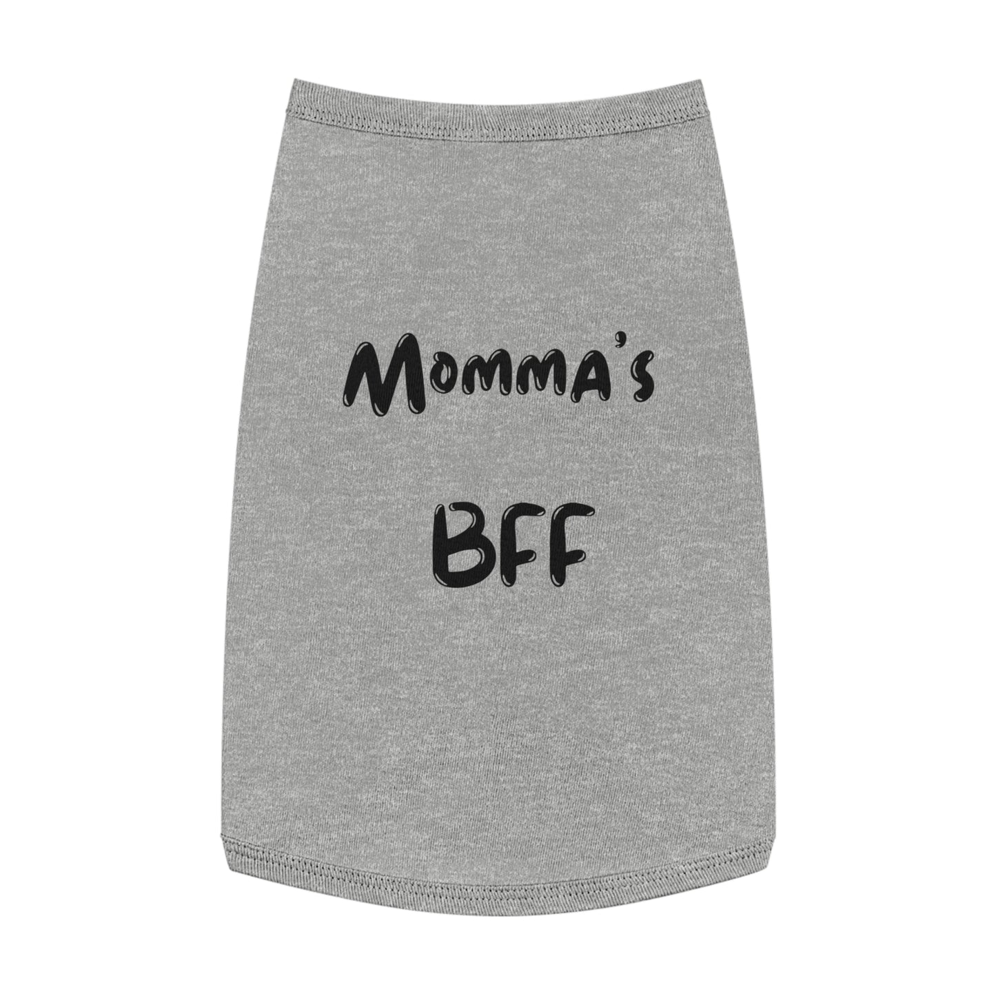 Cute Pet Tank Top - 'Momma's BFF' Dog Apparel for Everyday Wear
