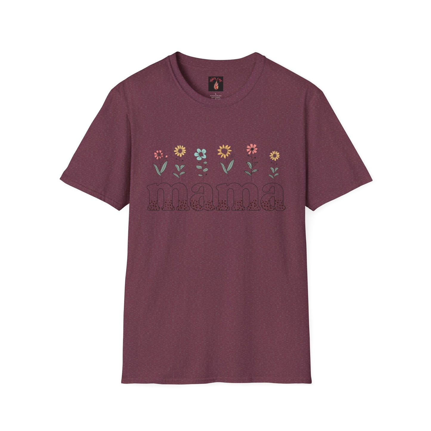 Floral Mama T-Shirt for Moms - Unisex Softstyle Tee