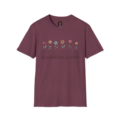 Floral Mama T-Shirt for Moms - Unisex Softstyle Tee