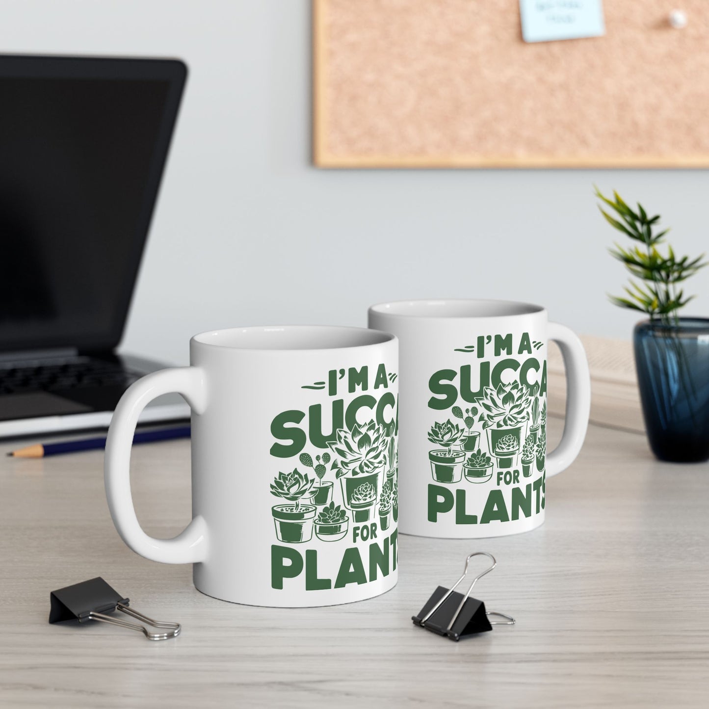 I'm a Succa for Plants Ceramic Mug - Perfect Gift for Plant Lovers