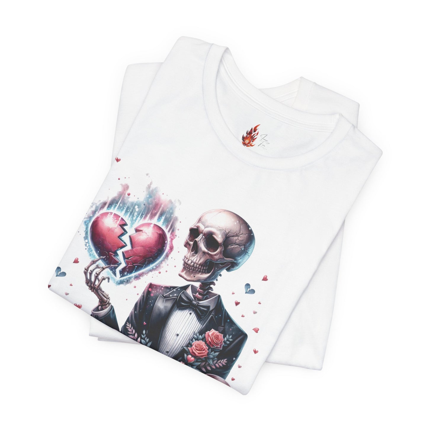 Skeleton Heartbreak Unisex Tee - 'Who Needs Love?' Graphic