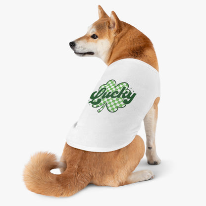 Lucky Clover Pet Tank Top - St. Patrick's Day Dog Apparel