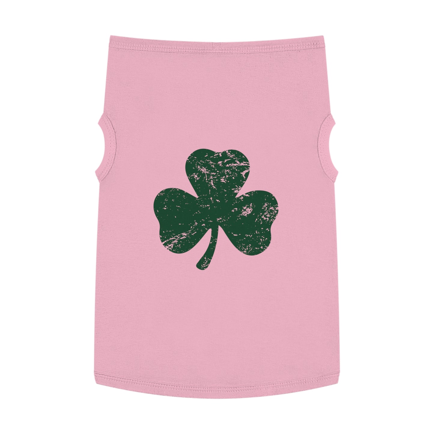 St. Patrick's Day Pet Tank Top with Shamrock Design