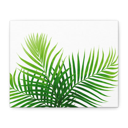 Tropical Leaf Matte Canvas Wall Art with a white background