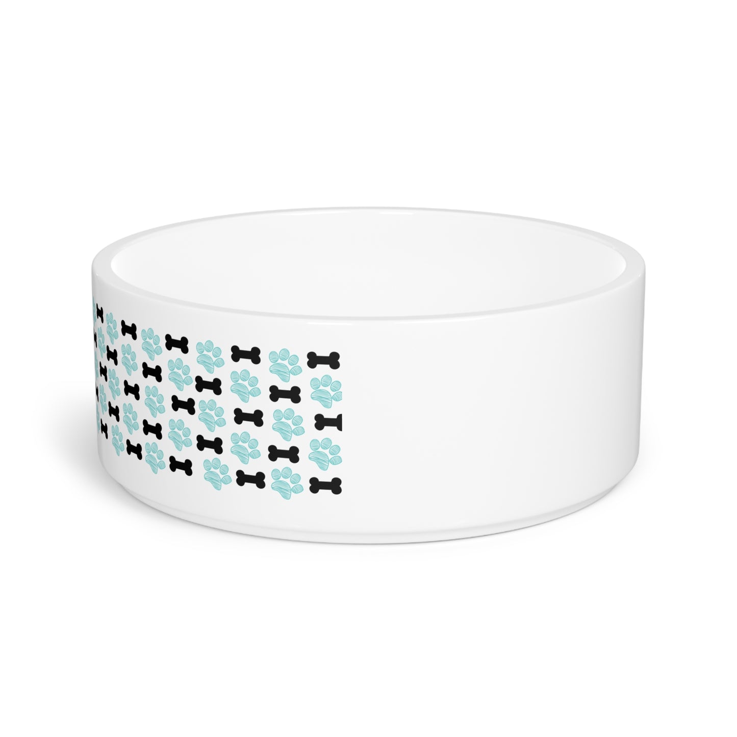 Stylish Pet Bowl with Paw and Bone Design