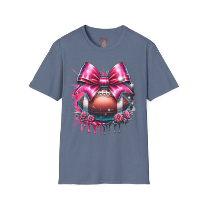 Pink Bow Football T-Shirt