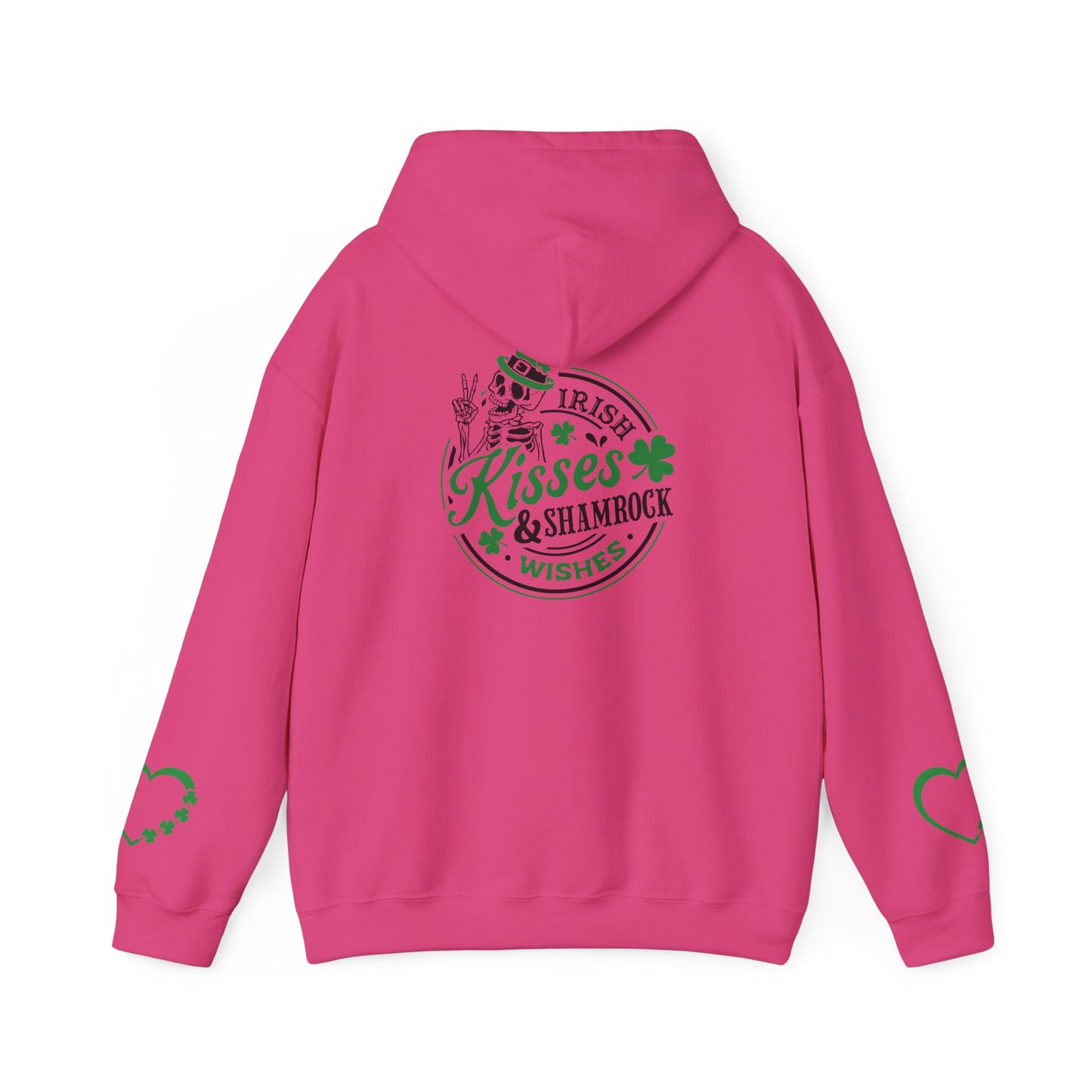 St. Patrick's Day Love Hoodie - Irish Kisses & Shamrock Wishes Sweatshirt
