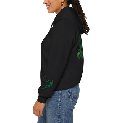 Lucky Heart Floral Hoodie for Unisex - St. Patrick's Day Sweatshirt