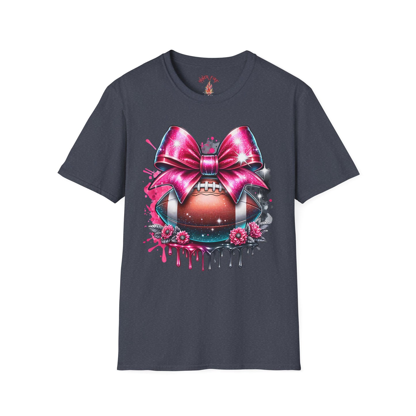 Pink Bow Football T-Shirt