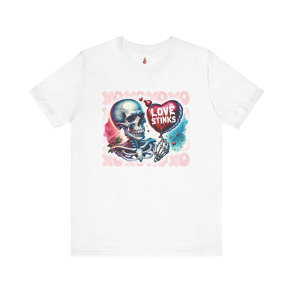 Love Stinks Unisex Short Sleeve Tee - Unique Graphic T-Shirt for Alternative Fashion Lovers