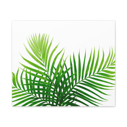Tropical Leaf Matte Canvas Wall Art with a white background