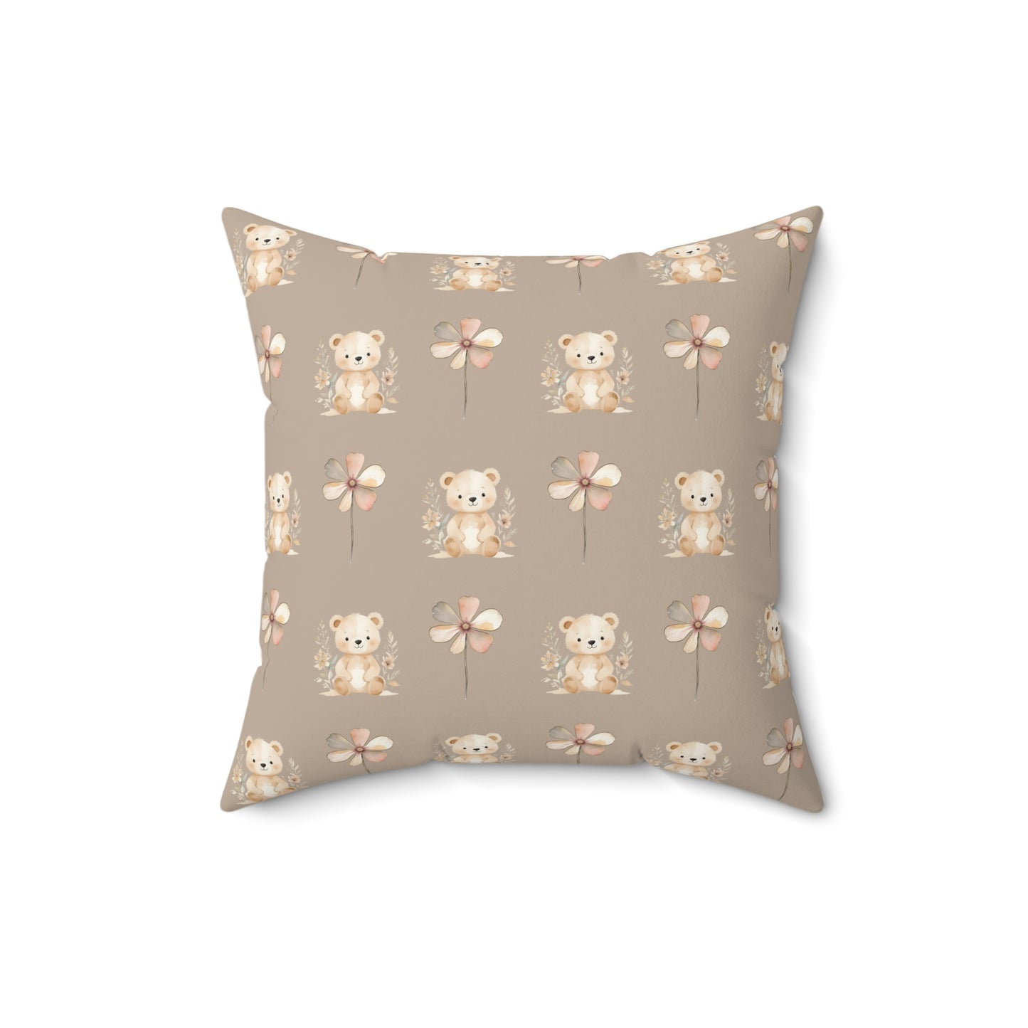 Cute Floral Bear Decorative Pillow for Cozy Spaces