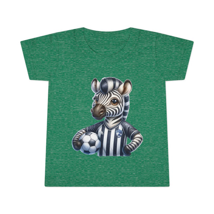Playful Zebra Soccer Toddler T-Shirt