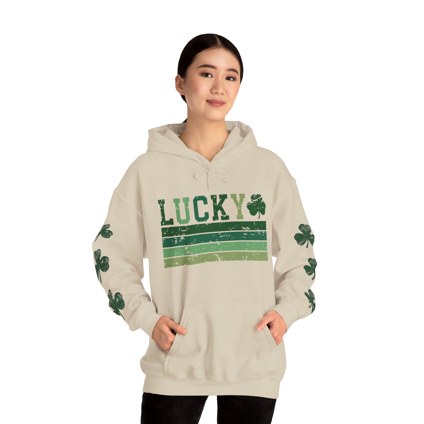 Lucky Shamrock Unisex Hooded Sweatshirt for St. Patrick's Day