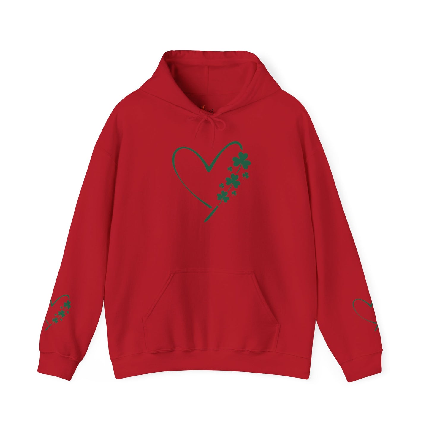 Lucky Heart Floral Hoodie for Unisex - St. Patrick's Day Sweatshirt