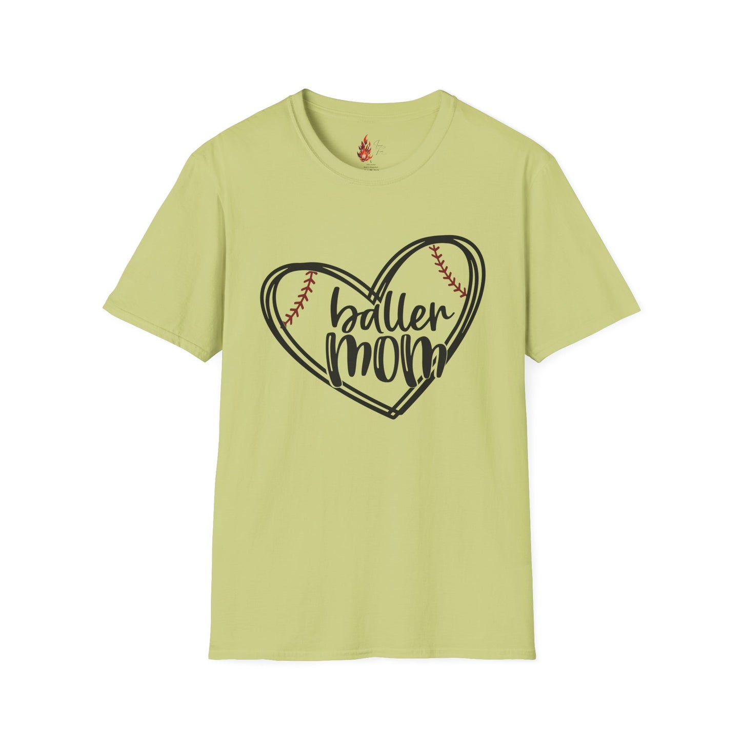 Baller Mom T-Shirt - Unisex Softstyle Tee for Sports Moms