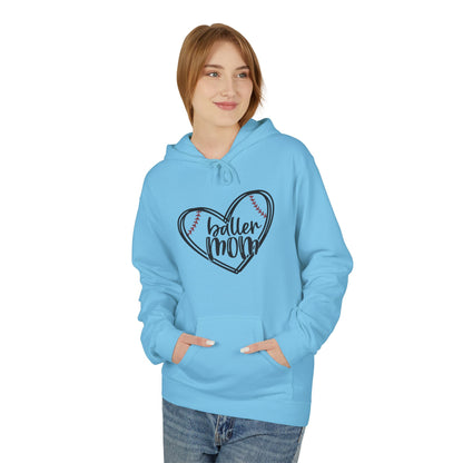 Baller Mom Fleece Hoodie - Cozy Midweight Sweatshirt for Sports Enthusiasts