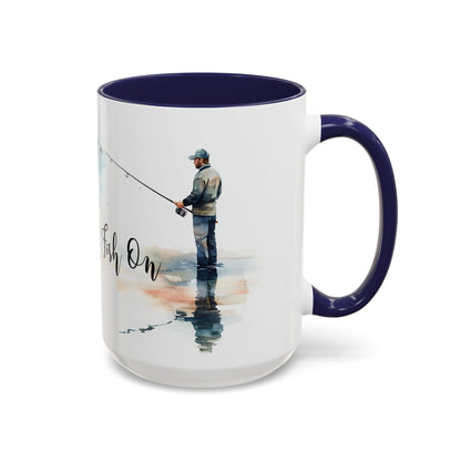 ‘Fish On’ Design Fishing Themed Coffee Mug