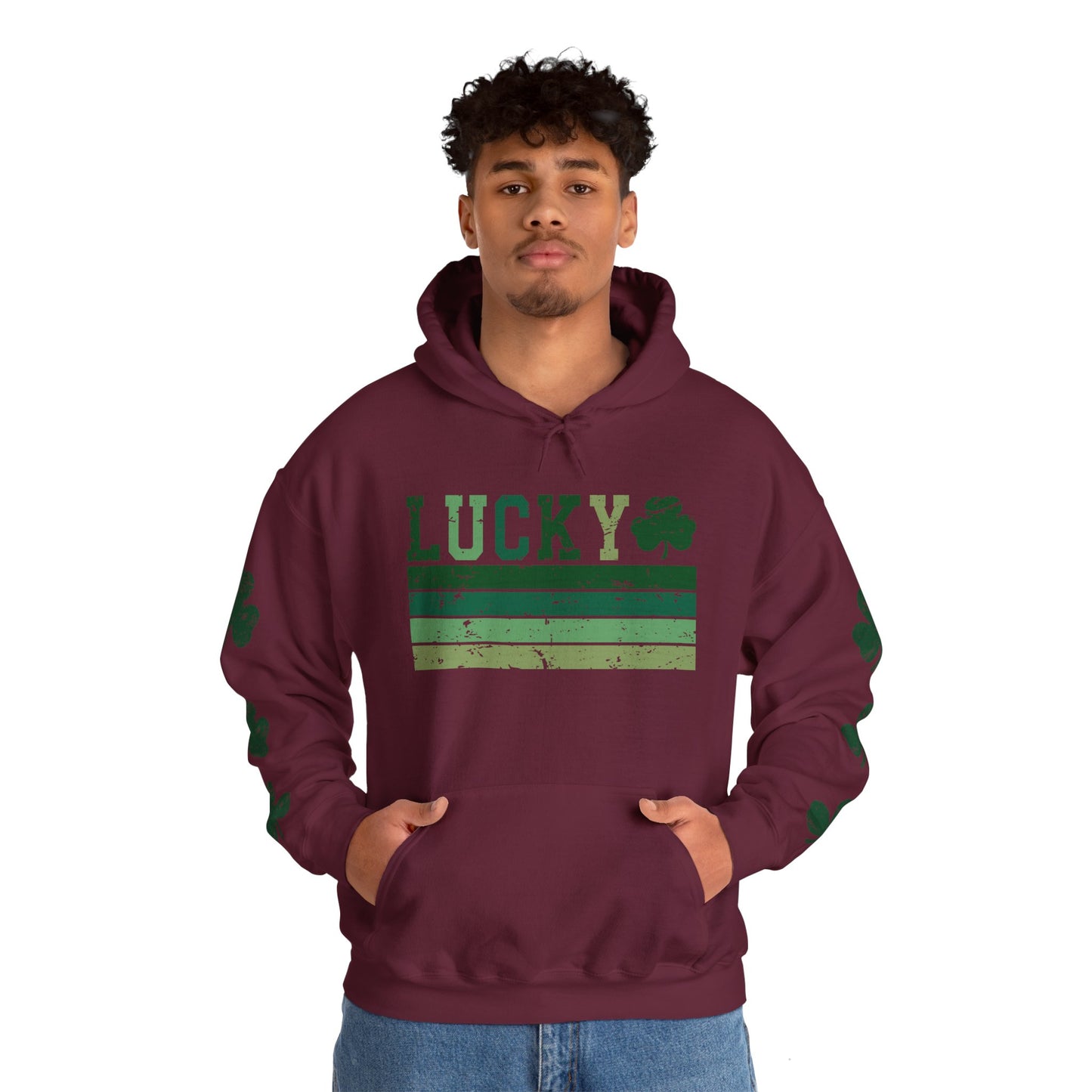 Lucky Shamrock Unisex Hooded Sweatshirt for St. Patrick's Day
