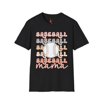 Baseball Mama Unisex Softstyle T-Shirt - Perfect for Sports Moms