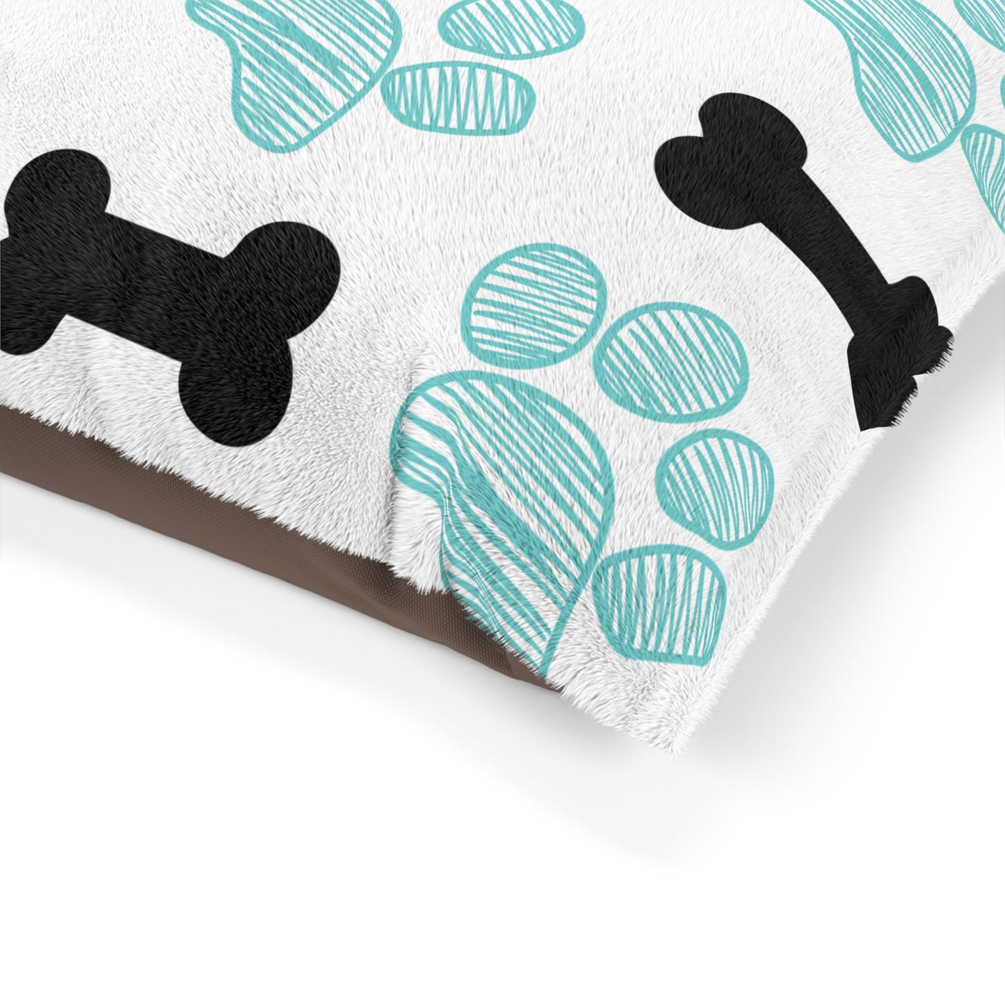 Stylish Pet Bed with Bone and Paw Print Design for Dogs and Cats