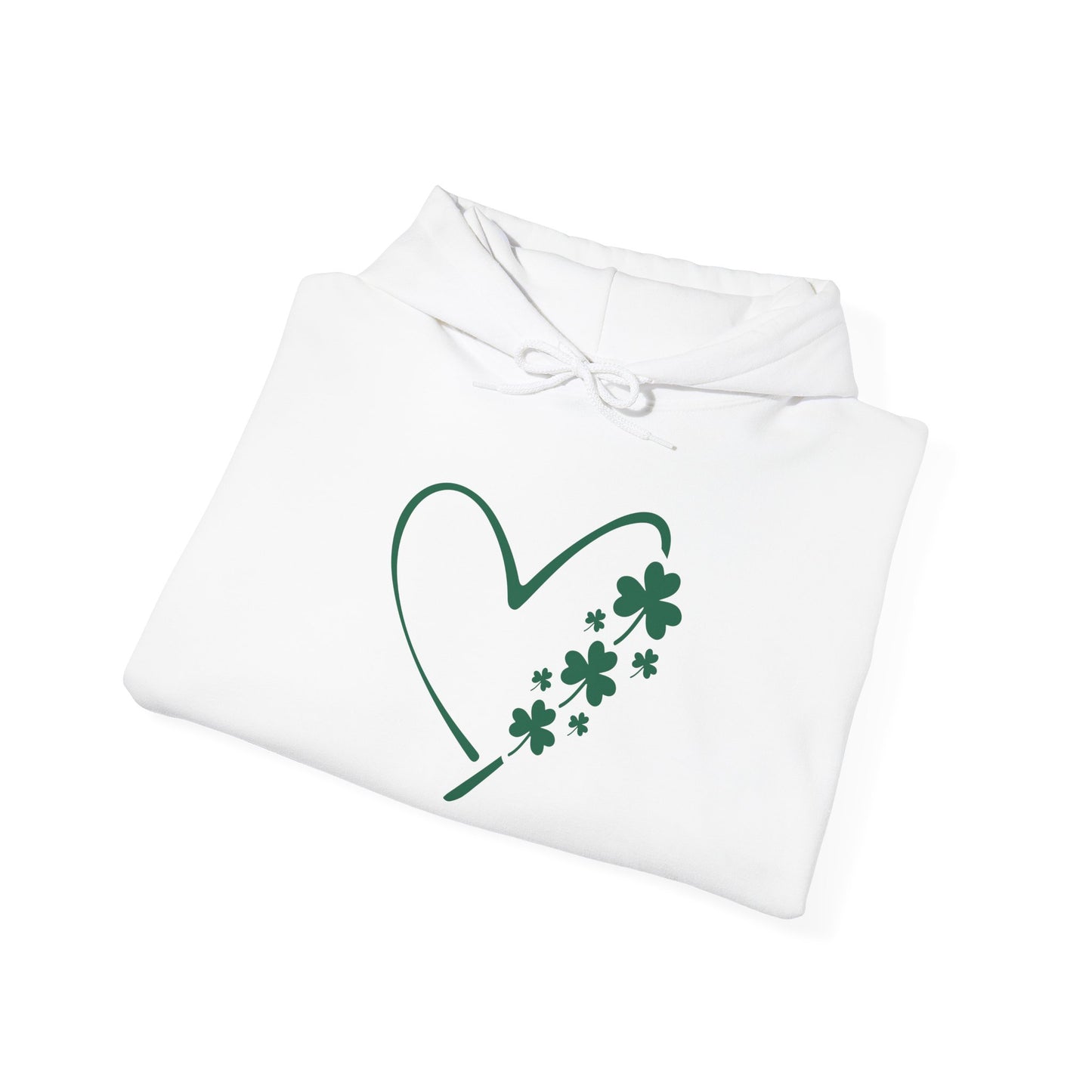 Lucky Heart Floral Hoodie for Unisex - St. Patrick's Day Sweatshirt