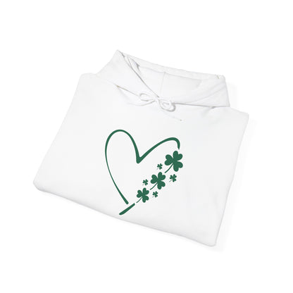 Lucky Heart Floral Hoodie for Unisex - St. Patrick's Day Sweatshirt