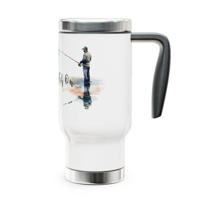 "Fish On" Design - Stainless Steel Travel Mug,