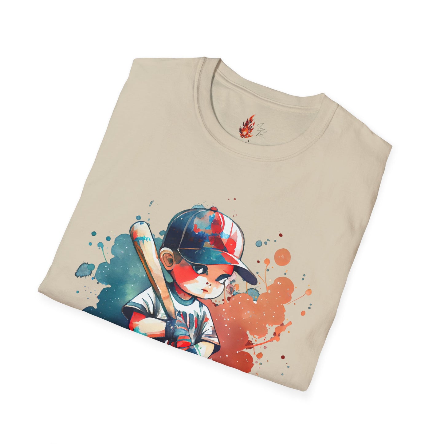Baseball Kid Splash Art T-Shirt - Creative Unisex Soft style Tee