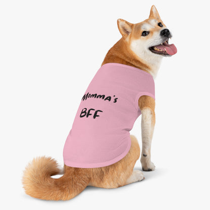 Cute Pet Tank Top - 'Momma's BFF' Dog Apparel for Everyday Wear