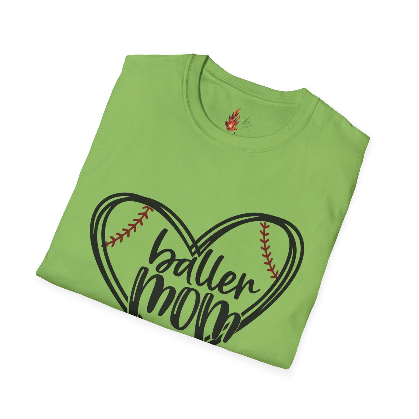 Baller Mom T-Shirt - Unisex Softstyle Tee for Sports Moms