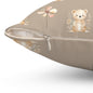 Cute Floral Bear Decorative Pillow for Cozy Spaces