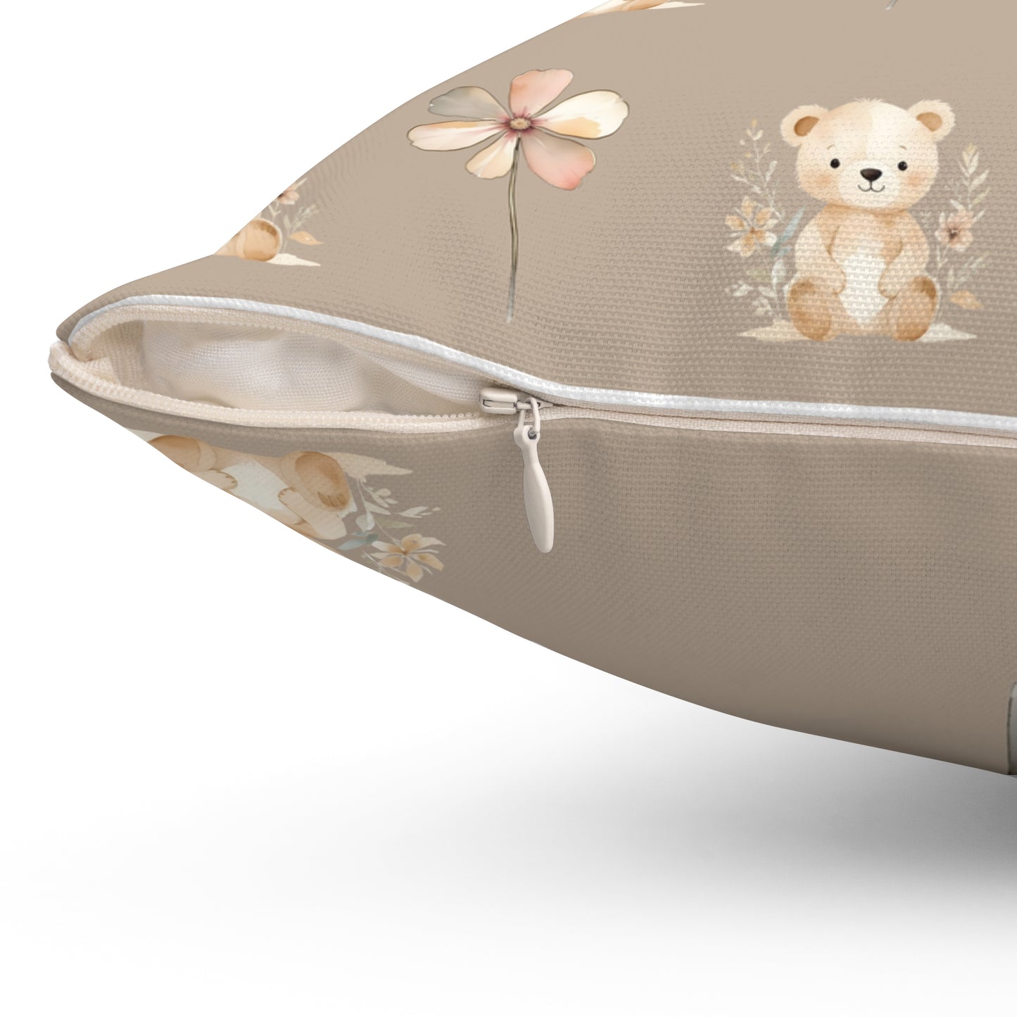 Cute Floral Bear Decorative Pillow for Cozy Spaces