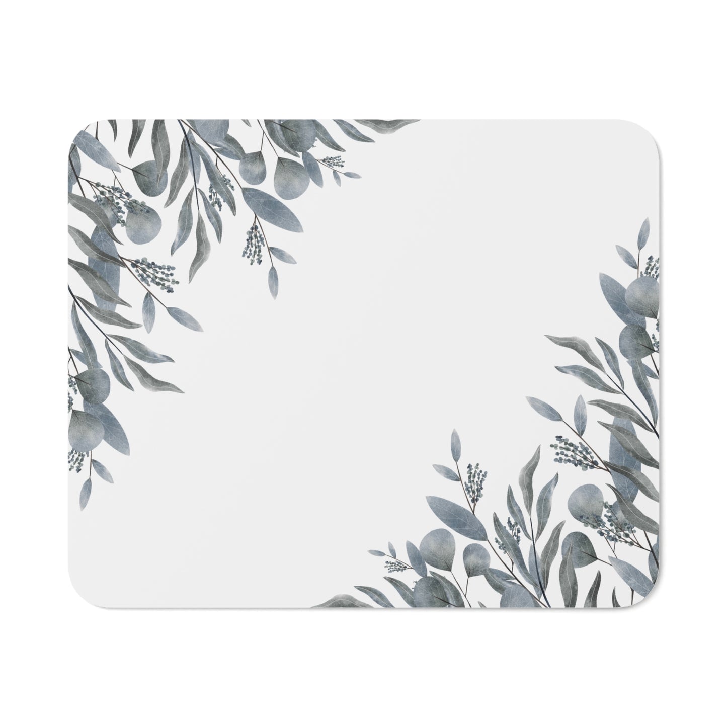 Elegant Floral Desk Mouse Pad - Botanical Greenery Design for Home and Office